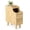 Yellow, variant on Gymax Narrow Nightstand Solid Wood End Table w/ Pull-out Tray & 2 Storage Drawers Natural