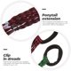 thumbnail image 2 of 3 extensiones de cola de caballo envolventes con elegantes trenzas y bandas elásticas para mujer., 2 of 6