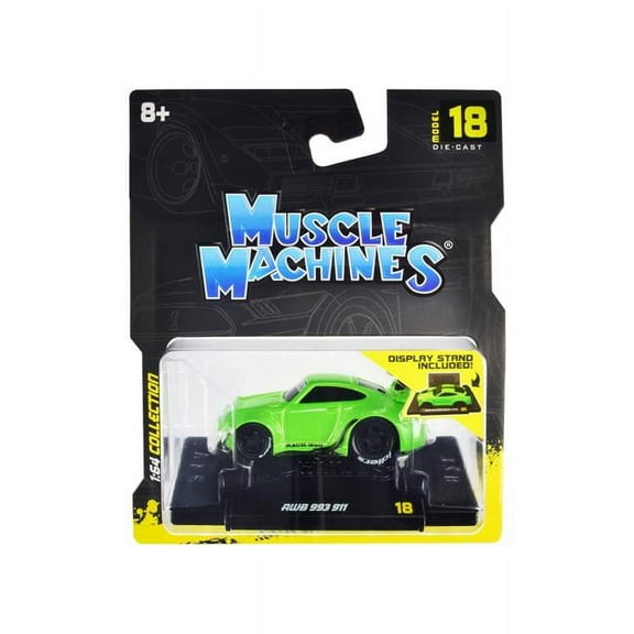 Muscle Machines 15548GR RWB 911 993 Bright Green RAUH-Welt BEGRIFF 1-64 Diecast Model Car