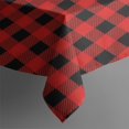 thumbnail image 3 of Red Black Plaid Checkered Pattern Rectangle Tablecloth 60"x84",Waterproof Polyester Rectangle Table Cloth, Wipeable Spillproof Polyester Tablecloth for Dining, Camping, Indoor and Outdoor, 3 of 5
