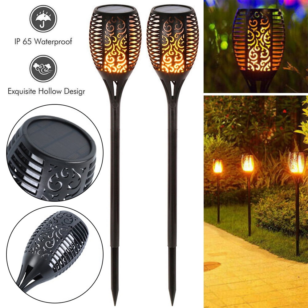 Details about  / 96 LED Solar Torch Dance Flickering Flame Light Garden Yard Lawn Waterproof Lamp