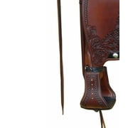 Premium Western Leather Saddle | Hand Tooled Design, Silver Conchos, Trail & Ranch Riding