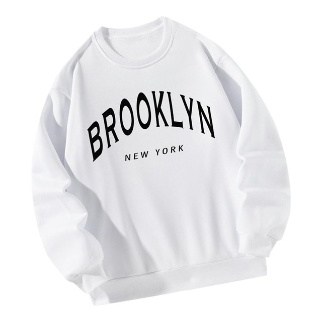 Sudadera de mujer Tops de manga larga Camisa deportiva de poliéster Sudadera con cuello redondo S