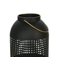 thumbnail image 2 of Benjara 13 Inches Caged Metal Frame Lantern with Handle, Black and Gold, 2 of 5