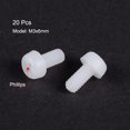 thumbnail image 2 of Unique Bargains M3x6mm Vis de Machine à Croix en Nylon Phillips Blanc 20 Pcs, 2 of 3