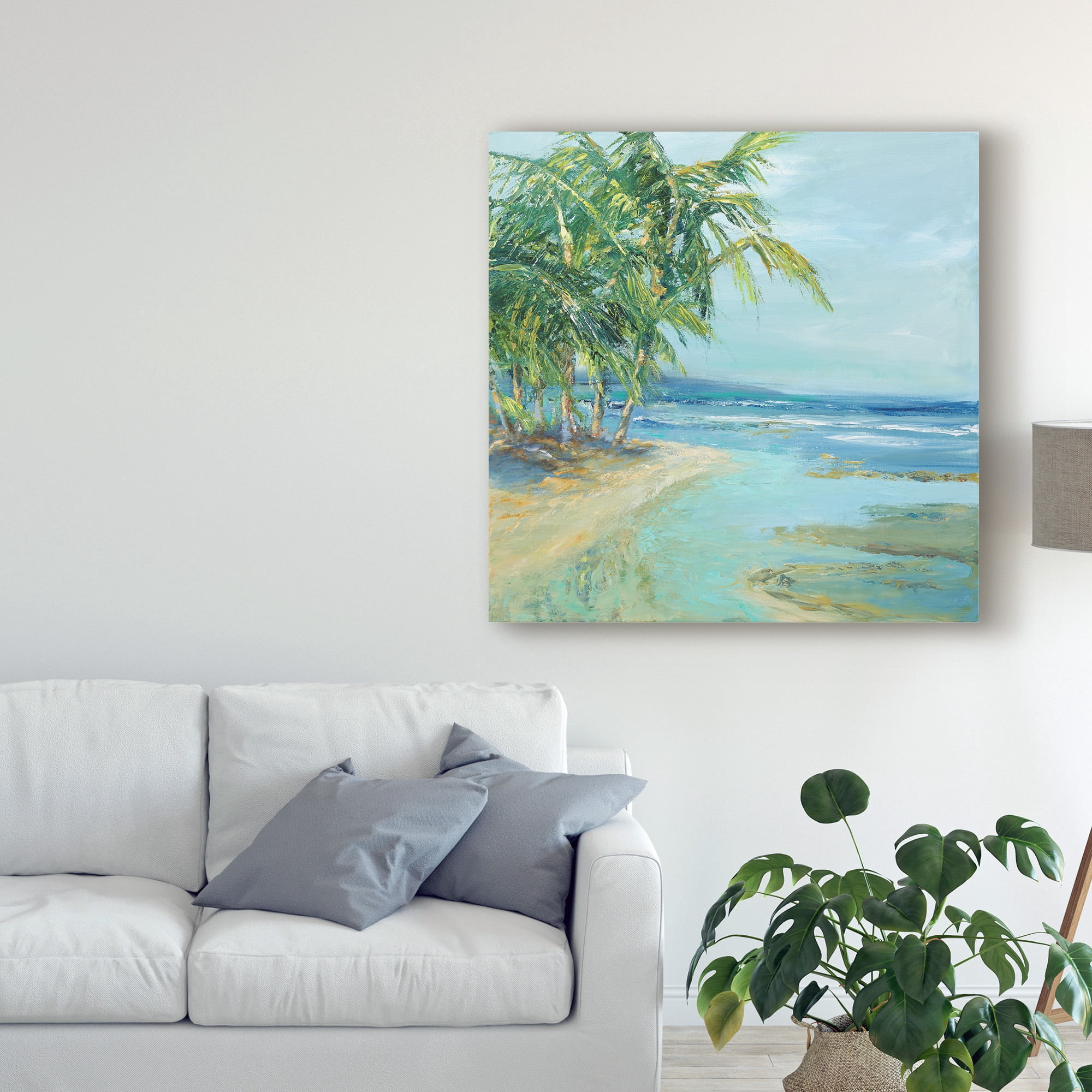 Trademark Fine Art 'Blue Coastal Lagoon' Canvas Art by Suzanne Wilkins