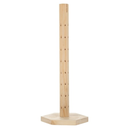

NUOLUX 1pc Wood 360° Rotate Lollipop Holder Decorative Round Hole Stand Candy Holder
