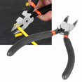 thumbnail image 3 of Wire Cutter, Diagonal Pliers Rebound Spring Frosted Non-slip Handle Flush Cutter  for Garden for Farm 6in,5in, 3 of 7