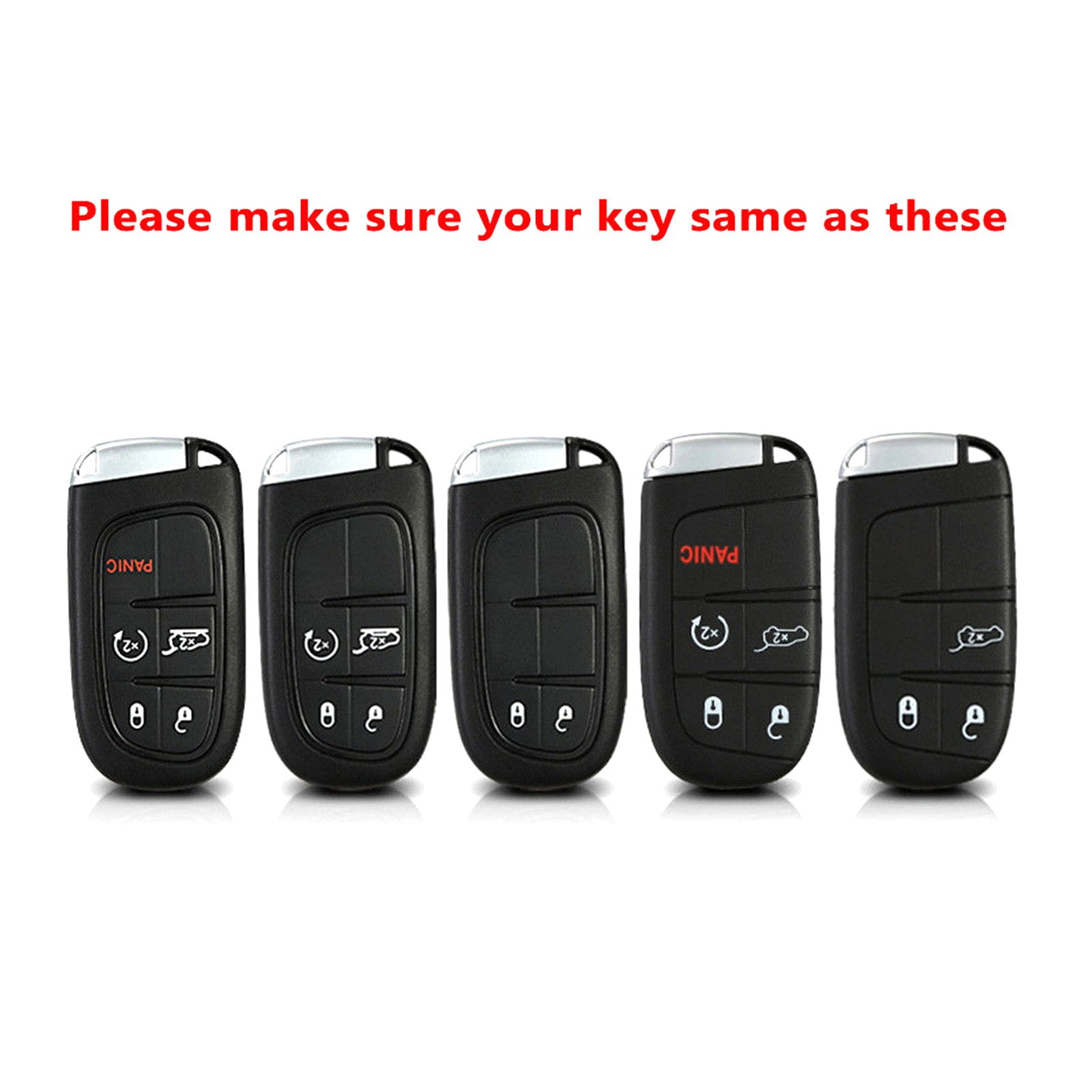 X AUTOHAUX TPU Car Smart Key Remote Flip Fob Cover Shell Protective Case for Jeep for Dodge Gloss Metallic Red X AUTOHAUX TPU Car Smart Key Remote Flip Fob Cover Shell Protective Case for Jeep for Dodge Gloss Metallic Red