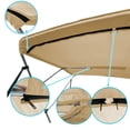 thumbnail image 3 of SavvyCraft™ 4 Bow Bimini Top Replacement Canvas Cover 4 Bow 96" L 73"-78" W Beige Color with Zippered Pockets, 3 of 6