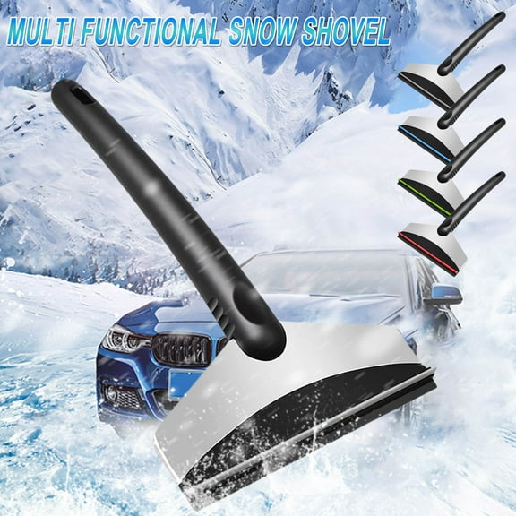 Snow Shovel, Multifunctional Stainless Steel Snow Shovel Anti-Skid Snow Shovel Car Vehicle Snow Ice Scraper Snobroom Snowbrush Shovel Removal Brush Winter