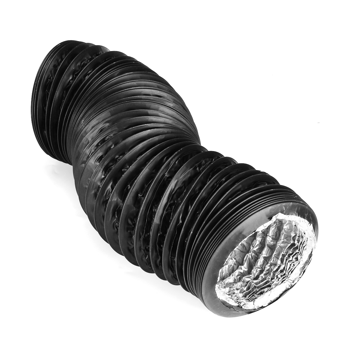 Black 5ft /10ft /20ft DIA 5.9" Flexible Exhaust Pipe Vent Hose Duct