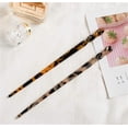 thumbnail image 3 of 2 Pcs Tortoise Shell Brown Hair Sticks,Retro Acetate Hair Sticks,Fashion Updo Hair Decoration,Long Hair Accessories for Dish Hair,6.9 Inch Leopard Print Hair Pins (Brown), 3 of 5