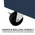 thumbnail image 3 of HLR 51.7" W Rolling Kitchen Island On Wheels, Cart With Drop Leaf Countertop with Storage, Blue, 3 of 8