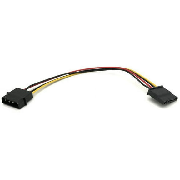 Kentek 8 Inch 8" 4 Pin Molex 5.25 Male to SATA Male Converter M/M IDE DC Internal Computer PC Power Cable Adapter Cord