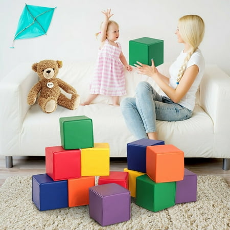 play blocks gymax pu foam colorful soft piece building