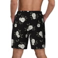 thumbnail image 2 of Lsque Mens Swim Trunks Rose Flowers Pattern - Bathing Suit Compression Liner - Beach Swim Shorts Swimwear - (S-3XL) - Stretch Quick Dry -Small, 2 of 9