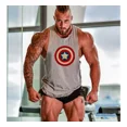 thumbnail image 2 of Camiseta Captain America Tirantes Gimnasio Playera Olimpica, 2 of 3