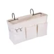 thumbnail image 3 of Bolso de la cama del organizador de la cama con el bolso colgante del gancho del alambre bolso del almacenamiento de la cama del desván compatible con el libro, Mag, 3 of 5