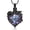 Black-Purple, variant on Simulated Birthstone Rose Flower Cremation Urn Necklace for Ashes Simulated Birthstone Heart Memorial Cremation Ash Jewelry Keepsake Pendant Necklace