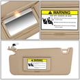 thumbnail image 6 of DNA Motoring Tan Factory Style Driver Left Side Sun Visor with Mirror and Vanity Light For 2008 to 2012 Honda Accord, 6 of 6