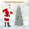 thumbnail image 3 of Gymax 6 FT Flocked Christmas Tree w/ Pine Needles 517 Branch Tips 170 LED Lights, 3 of 9
