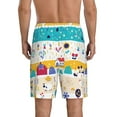 thumbnail image 3 of Naloa Funny Farm Men's Short Pajama Pants, Lounge Comfort Shorts with Elasticized Waistband and Side Pockets - Small, 3 of 9