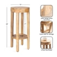 thumbnail image 5 of Kate and Laurel Talcott Modern Round Wood Side Table, 12 x 12 x 28, Natural Wood, Transitional Decorative Two-Tier End Table for Use as a Bedroom Nightstand or Living Room Plant Stand, 5 of 10