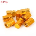 thumbnail image 2 of Unique Bargains 8pcs Gold Tone Tire Stem Valve Caps Car Hexagon Shape Aluminium Alloy Tire Cap, 2 of 5