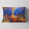 thumbnail image 2 of Designart Blue Autumn Forest - Landscape Printed Throw Pillow - 12x20, 2 of 5