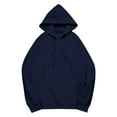 thumbnail image 3 of Drop Shoulder Hoodie 2025 Plain Basic Long Sleeve Hooded Sweatshirt Pullover Casual Streetwear Hoodies for Women, 3 of 6
