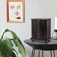 thumbnail image 1 of Cfowner Wooden Jewellery Cabinet, Jewelry Box Drawers with 6 drawers, 2 side compartments, Handcrafted Jewlery Cases, 1 of 7