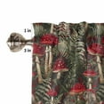 thumbnail image 5 of Valances for Windows, Red Mushrooms Fern Texture Rod Pocket Short Window Valance Curtains Holiday Window Treatment for Kitchen Living Room Bathroom, 54"x18", 5 of 6