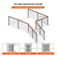 thumbnail image 6 of Stair Cable Railing Post 42” x 2“ x 2",30° Angled Stair Post Cable Handrail Post,Stainless Steel Pre-Drilled Pickets with Adjustable Top Cable Railing Post (Brushed Silver 1Pack)……, 6 of 7