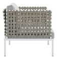 thumbnail image 2 of Harmony Sunbrella Basket Weave Outdoor Patio Aluminum Armchair, 2 of 6
