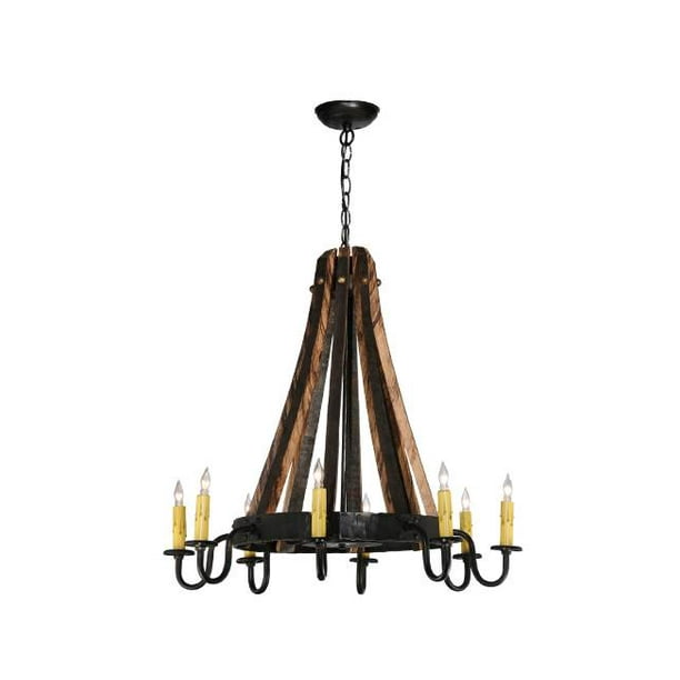 Barrel Stave Madera Chandelier Com Barrel Stave Madera Chandelier, Barrel Stave Light Fixture