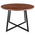 thumbnail image 3 of Pemberly Row Modern 42" Round Wood Table in Gliese Brown/Gunmetal, 3 of 5