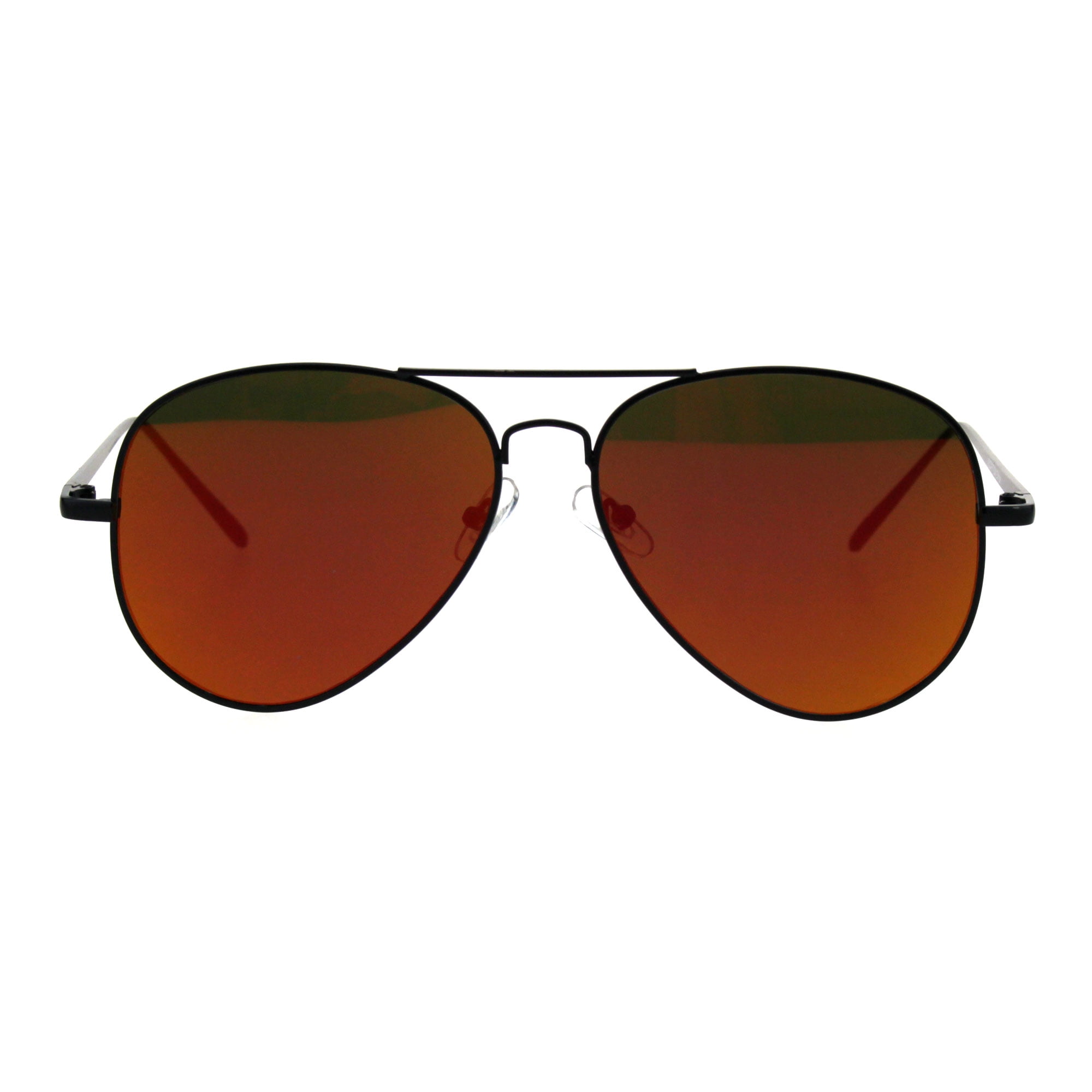 Retro Reflective Color Mirror Lens Metal Rim Officer Cop Sunglasses