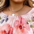 thumbnail image 6 of Craaazy Women's Plus Size Loose Fit Blouse, Printed 3/4 Sleeve Ruffle Tops, Comfy Casual Shirt for Spring & Summer Gifts, 6 of 7