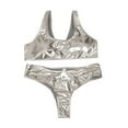 thumbnail image 4 of Leesechin Women Jumpsuits Plus Size Shiny Two Swimsuits Bikini Bathing Suit Vest Bodysuit, 4 of 6