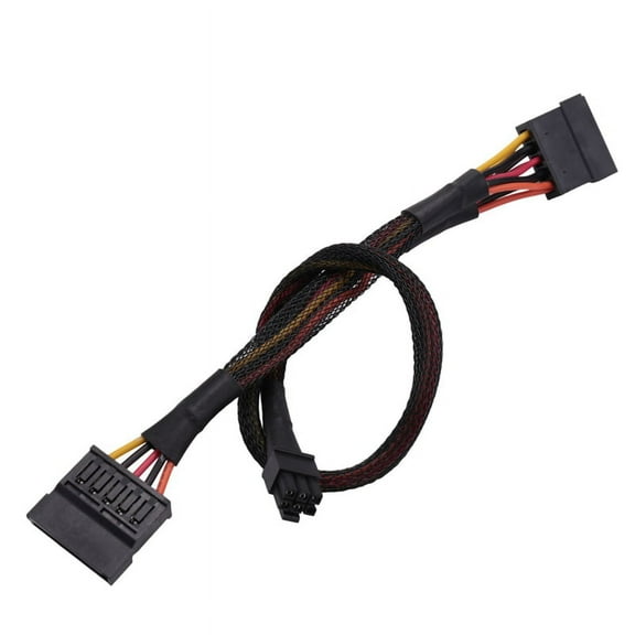 Mini 6Pin to 15Pin X2 SATA Power Cable Cord for Vostro 3650 3653 3655 Desktop Computer HDD SSD Expansion Cable