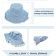 thumbnail image 3 of Jean Bucket Hats for Women,Girls Denim Every Day Hat,Frayed Bucket Hat,Trendy Outdoor Summer Hat(Blue/Black), 3 of 7