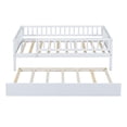 thumbnail image 6 of Harper & Bright Designs Twin Size Low Daybed with Trundle, Wood Twin Platform Bed Frame with Rails for Boys and Girls Bedroom, White, 6 of 15