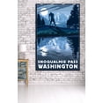 thumbnail image 2 of Snoqualmie Pass, Washington, Bigfoot and Mountain (36x54 Giclee Gallery Art Print, Vivid Textured Wall Decor), 2 of 3