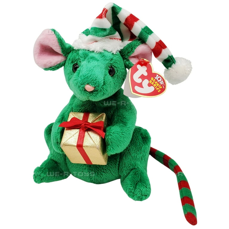 取ty Beanie Babies ぬいぐるみ クリスマス Ty Beanie Babies Tidings the Mouse Ty Store Exclusive Christmas