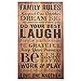 thumbnail image 3 of P. Graham Dunn Famille Règles Rêve Rire Amour Rustique 24 x 14 Design en Palette de Bois Plaque Murale, 3 of 4