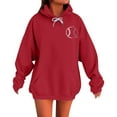 thumbnail image 3 of Holzkary Baseball Hoodies for Womens 2025 Collar Off The Shoulder Sweatshirt Baseball Mom Sweatshirt Funny Game Day Baseball Pullover Tops Fall Outfits Trendy Fashion Pullover Tops Red Xxl, 3 of 9