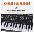 thumbnail image 4 of Kids' 61-Key Electronic Keyboard with Microphone - Black, Multi-Functional Piano for Music Learning, US Plug, Power Cable Included, ABS Material, Battery or AC Powered, Educational Music Toy for, 4 of 6
