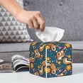 thumbnail image 6 of Lsque Squirrel Garden Delight Printed Tissue Box Cover Holder, Facial Paper Organizer Dispenser,Square with Bottom Belt, PVC Leather Decorative Organizer, 6 of 8