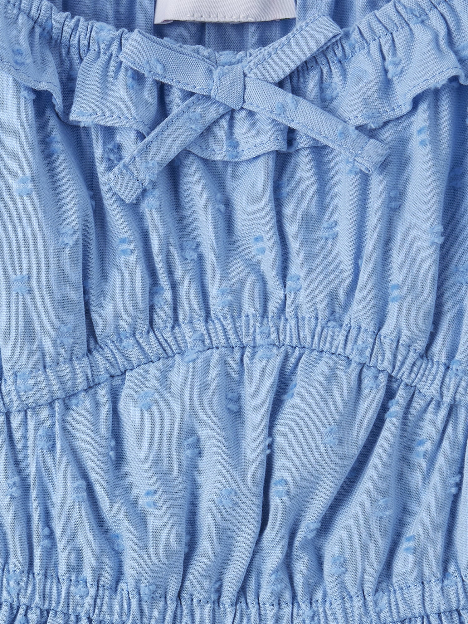 The Children's Place Girls Short Puff Sleeve Clip Dot Ruffle Dress, Sizes XS-XXL